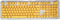 PBT Keycaps, 108 Keys Translucent Key DIY Keycaps for 61/64/87/104/108 Key Mechanical Keyboards (Yellow)