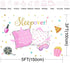 Mocsicka Sleepover Party Backdrop for Pink Girl Pajamas Pillow Fight Decorations, Slumber Party Banner (5x3ft)