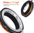 K&F Concept Lens Mount Adapter for Leica M Lens to Alpha Nex E-Mount Camera Body, Matting Varnish Design