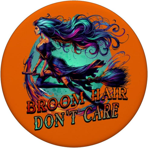PopSockets Standard PopGrip Broom Hair Don't Care Witch Messy Hair Women Halloween