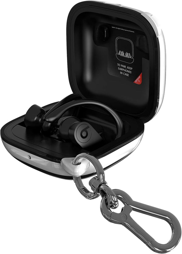 Compatible Powerbeats Pro Case Cover - Full Protective Shockproof Silicone Case for Beats Powerbeats Pro 2019 (White