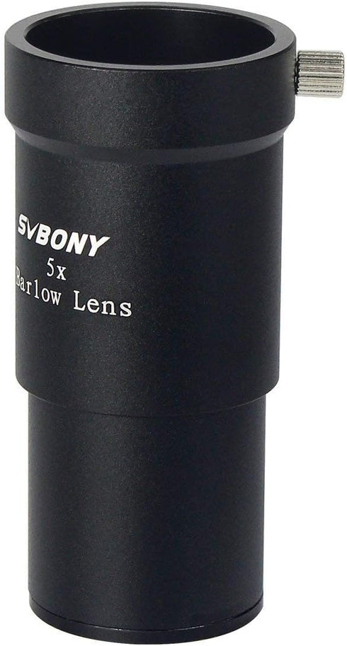 SVBONY Telescope Barlow Lens 5X, 1.25 Inch Telescope Accessory, Fully Multi Coated Broadband