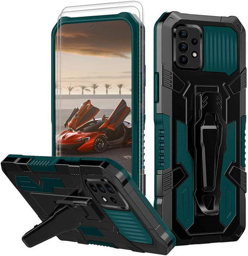 Compatible Samsung A52 Case, Military Grade Heavy Duty Protection, Anti-Drop 15ft Tested Cover with Kickstand and 2