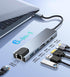 MVBOONE 6 1 4K in Type C to HDTV Adapter, USB C Hub with LAN Port, HDMI Output USB C Adapter Compatible with MacBook