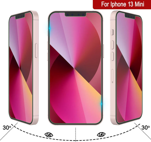 Punkcase Tempered Glass Screen Protector for iPhone 13 Mini, Universal Case Friendly 9H HD Armor Protection
