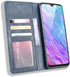 ZTE ZMax 10 / ZTE Z6250 Wallet Case - PU Leather Flip Book Style Folio Cover with Kickstand and Card Holder (Blue)