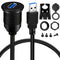 BATIGE 6ft Single Port USB 3.0 Male to Female Waterproof Car Mount Cable for Truck Boat Motorcycle Dashboard