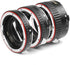 D&F AF Auto Focus Macro Extension Tube Set for Canon EOS EF/EF-S Lens Close-ups, Compatible with Canon 7D, 500D, 600D