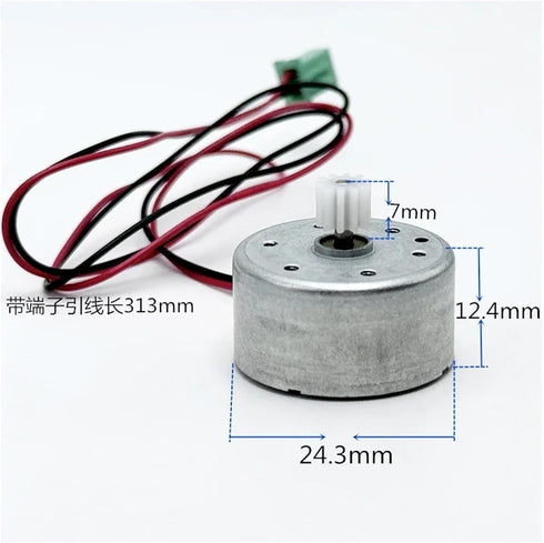 YXX7XY 1PC RF-300CA-1D390 1.5V-6V 3V 3700RPM Small Metal Brush Solar Motor DC with Plastic Gear for CD/DVD Player Fan