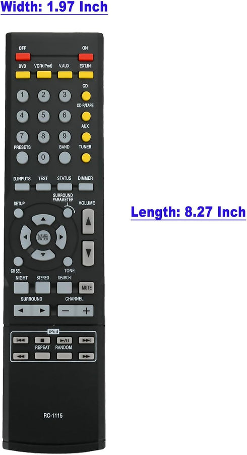 RC-1115 Replace Remote Control for Denon AVR-390 AVR390 AV Surround Receiver, Compatible with RC-1120 AVR-1610