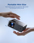 CiBest 2025 1080P Portable Mini Projector White, Upgraded Full HD Projector, Movie Projector Compatible