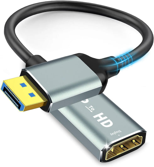 Critin 4K Display Port to HDMI Adapter, Uni-Directional Display Port Computer to HDMI,Plug