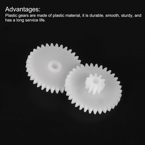 10 34 34102B 0.5) MECCANIXITY Pcs Plastic Gears Teeth Plastic Motor Gear Model Reduction Gear for RC Car Model DIY
