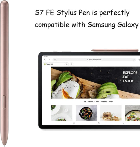 2 Pack S Pen for Samsung Galaxy Tab S7 FE, Stylus Pen Replacement for Galaxy Tab S7 FE (Pink)