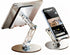 Generic Adjustable Phone Stand for Desk,for 4.7-9.7 Inch Devices,360 Rotating Aluminum Alloy,Silver Compatible