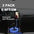 2 Packs Micro USB Cable Android Charger, 6.6FT LED Light Up Glowing Fast Charging Cord for Samsung Galaxy, Kindle -