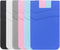 SS Phone Wallet Stick On - 2 Pocket Sleeve Adhesive Card Holder for iPhone, Samsung, Most Smartphones - 6 Pack