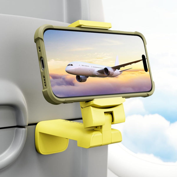 Universal Airplane Phone Stand Holder, Klearlook Travel Essentials Phone Mount for Desk with 360 Degree Rotation,