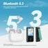 AGPTEK 64GB MP3 1.8 inch 5.3 128GB M2, Player with Clip, Bluetooth Music Player with FM Radio, Voice Recorder for Sport