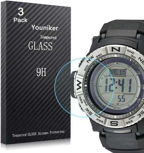 3 Pack Compatible with PRW3500 Watch Screen Protectors, Tempered Glass for PRW-3500/PRW-3500Y/PRW-3500T
