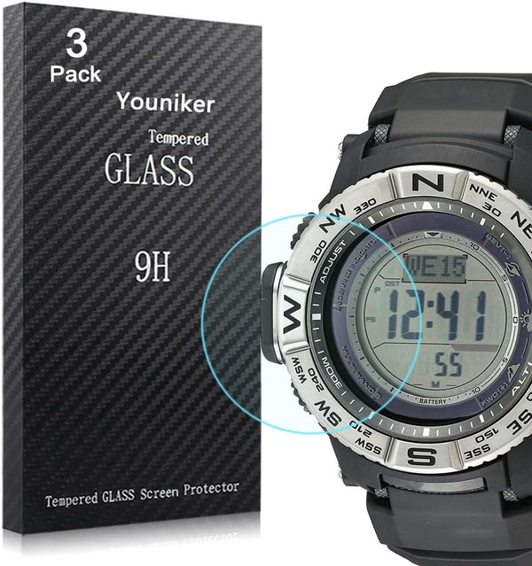 3 Pack Compatible with PRW3500 Watch Screen Protectors, Tempered Glass for PRW-3500/PRW-3500Y/PRW-3500T