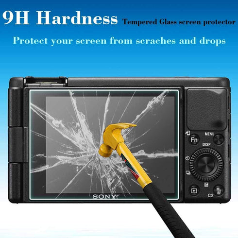 Screen Protector for Sony ZV-1 II/ZV-1, 0.3mm 9H Hardness Tempered Glass Cover, Anti-Scratch, Anti-Fingerprint