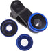 Hemobllo Phone Camera Lens - 3 in 1 Kit, 180° Fish Eye + 0.67X Wide Angle + Macro Lens, Universal Clip