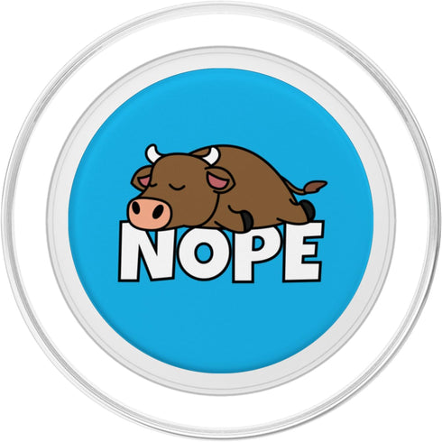 Funny Laziness Shirts & Gifts For Animal Lovers Lazy Bull Dairy Farmer Rancher Not Today Nope PopSockets PopGrip