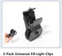 KxpkBom 2-Pack 1/4" Selfie Light Clip Mount Holder with Screw Connector - Universal Clamp Stand for Monitors, Cameras