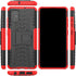Asuwish Phone Case for Samsung Galaxy A51 4G with Tempered Glass Protector, Heavy Duty Rugged Cover, Red