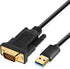 ELECABLE USB to VGA Adapter Cable 5FT Compatible with Windows, USB 3.0 to