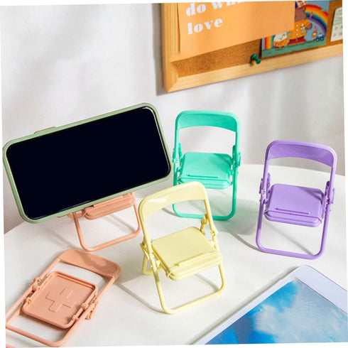 NUOBESTY 4.33X2.55X2.16In Cute Cartoon Mini Chair Mobile Phone Stand for Desk Stable Simple Holder for Easy Viewing