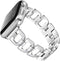 OULUCCI Stainless Steel Band for Apple Watch 38mm 40mm 41mm 42mm 44mm 45mm 46mm 49mm, Women D-Shape Sport Strap