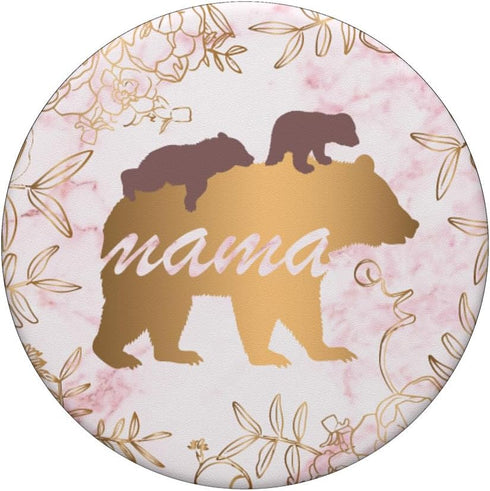 PopSockets Standard PopGrip: Mama Bear with 2 Cubs, Women Cell Phone Accessory, Mothers Day Gift
