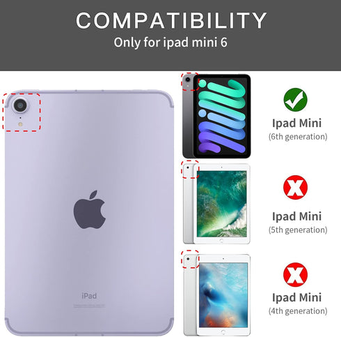 AICase Waterproof, Dustproof, Shockproof Case Cover for iPad Mini 6 2021 (6th Generation) 8.3 Inch with 360 Full-Body