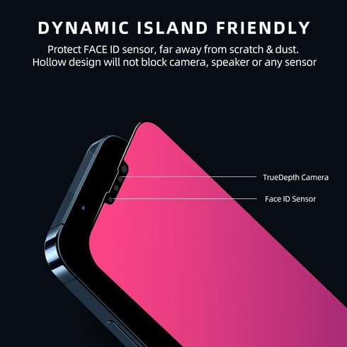 EGKimBa Gradient Colorful Electroplated Privacy Screen Protector for iPhone 13 Pro Max & iPhone 14 Plus, 6.7",