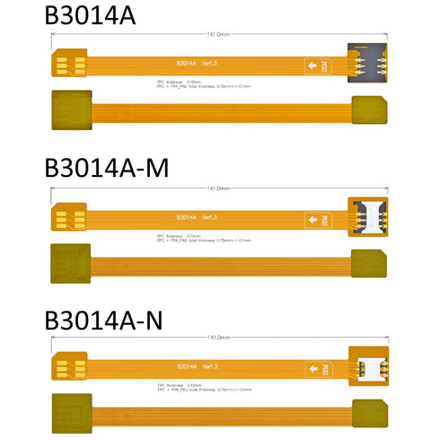 ADTLINK (B3014A-N(Micro ADT-Link Micro SIM Mini SIM Nano SIM FPC Cable Sim Card Small to Small Converter Adapter Small