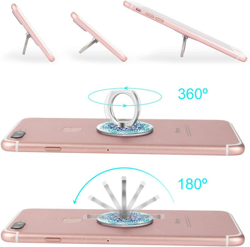 Bonoma Phone Ring Stand Holder, 3-Pack 360 Degree Rotation Universal Finger Ring Stand for Smartphones and Tablets