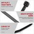 RAZCC 1200pcs Black Zip Ties, 12 Inch Heavy Duty Plastic Cable Ties with 70lb Tensile Strength, Self-Locking Nylon Tie