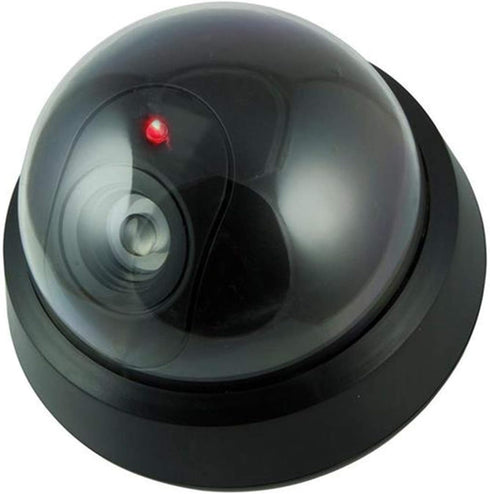 Dummy Security Camera by Pearl Enterprise, Wireless Dome Surveillance System with Motion Light, Pack of 4 for Home or