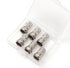 PENTA ANGEL RG6 F-Type Twist-On Coaxial Cable Connector Adapter Plug, 6PCS (Silver)