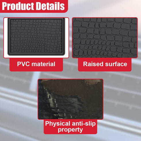 Deaelf Car Dashboard Non-Slip Mat, Waterproof PVC Car Dash Sticky Grip Pad with Cable Organizer, Multi-Functional Auto