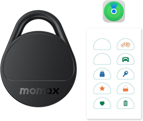 Momax Tracker Electronics Key Finder, Smart Tag for Key, Backpack, Wallet, Works with Apple Find My (iOS Only)