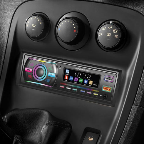 Generic 3050 12V MP3 7-Color Car Stereo Audio Player with Bluetooth Handsfree Calls, Music Play, FM Radio, Dual USB/AUX