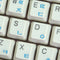 4Keyboard Korean Keyboard Labels Layout ON Transparent (Clear) Background with Black, Blue, Green,
