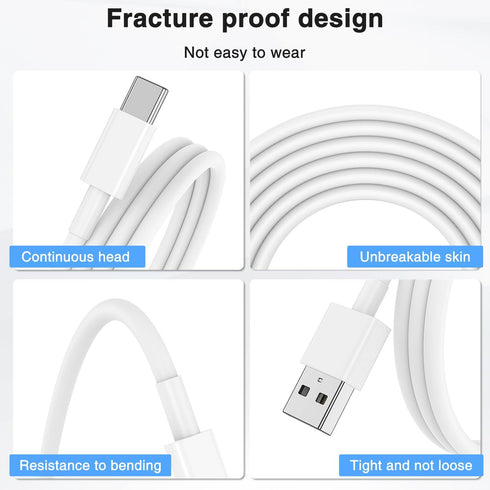 2Pack Car Carplay Cable for iPhone 15 15 Pro Max 15 Plus USB to USB C 6.6FT Charger Adapter Accessories for iPad 10th