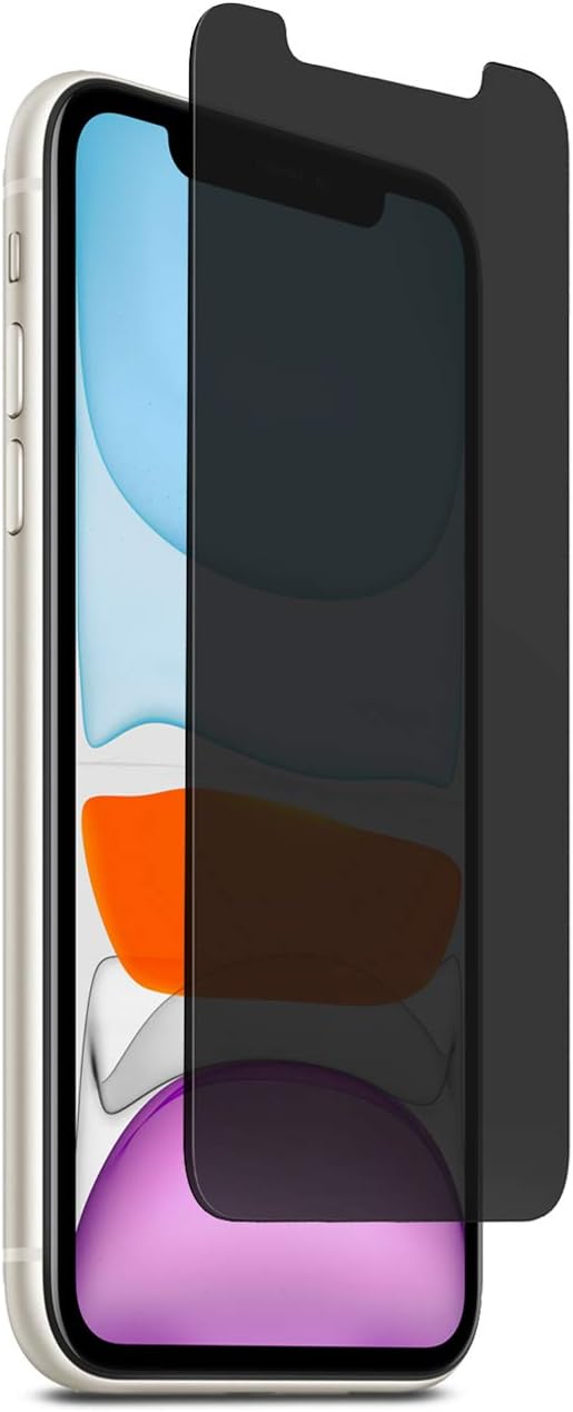 Puregear 2-Way Privacy Tempered Glass Screen Protector for iPhone 11, Touch Sensitive, Case Friendly, Self-Alignment