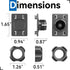 SkyTitan 4 Pack 4-Tab 17mm 4-Holes Brackets Adapters Replacement Holders Parts for CarPlay Screen with Ball Socket