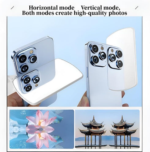 Orandan Mirror Reflection Clip Kit for iPhone,Smart Phone Camera Mirror Reflection Clip Kit with Mirror Effect Lens,No