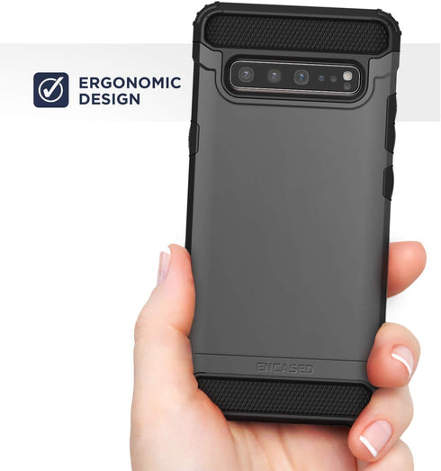 Heavy Duty Galaxy S10 5G Case (Scorpio Armor) Military Grade Rugged Protective Cover for Samsung S10 5G (Black)